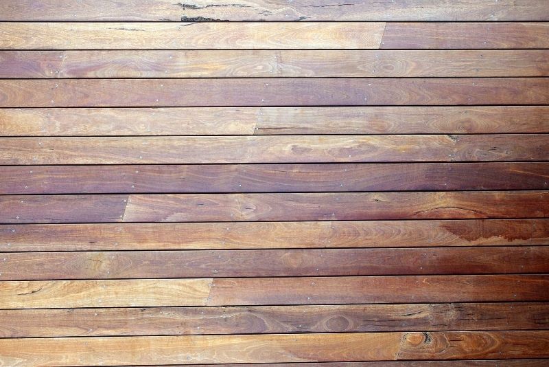 A wooden deck