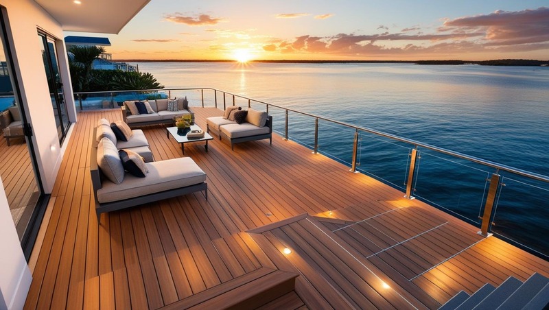Paradise Point Waterfront Home with Glass Balustrades and Modern Queensland Style