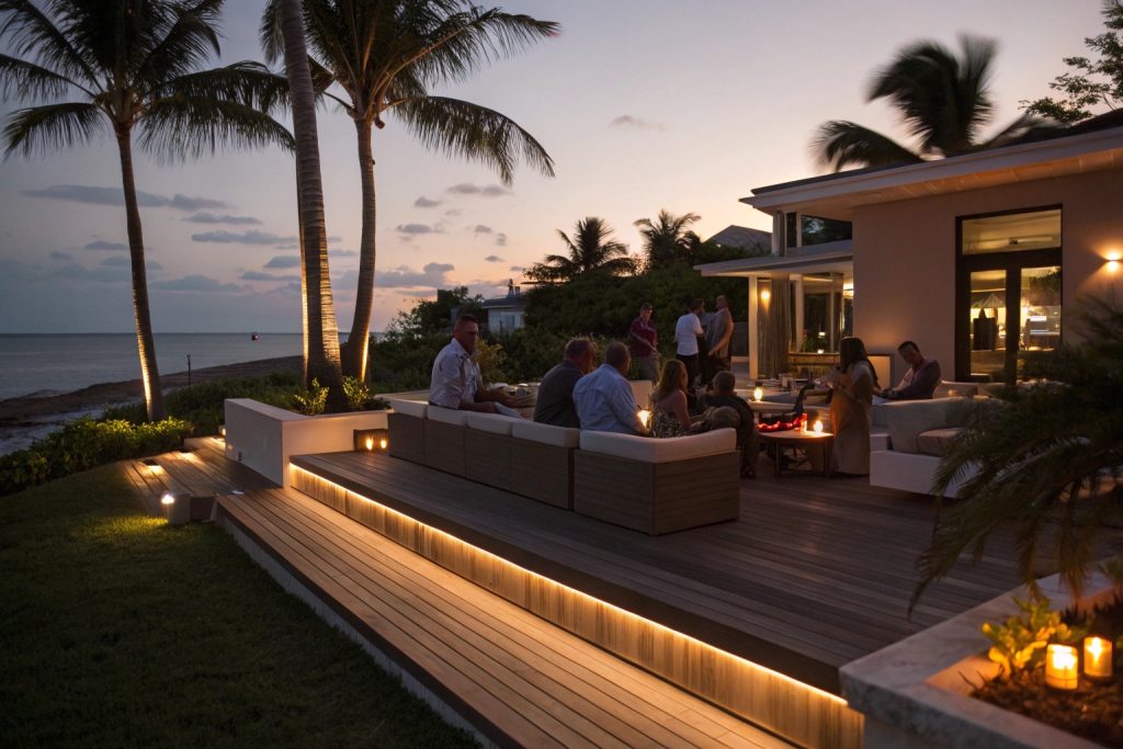 Palm Beach outdoor entertaining area showcasing the social value of deck additions