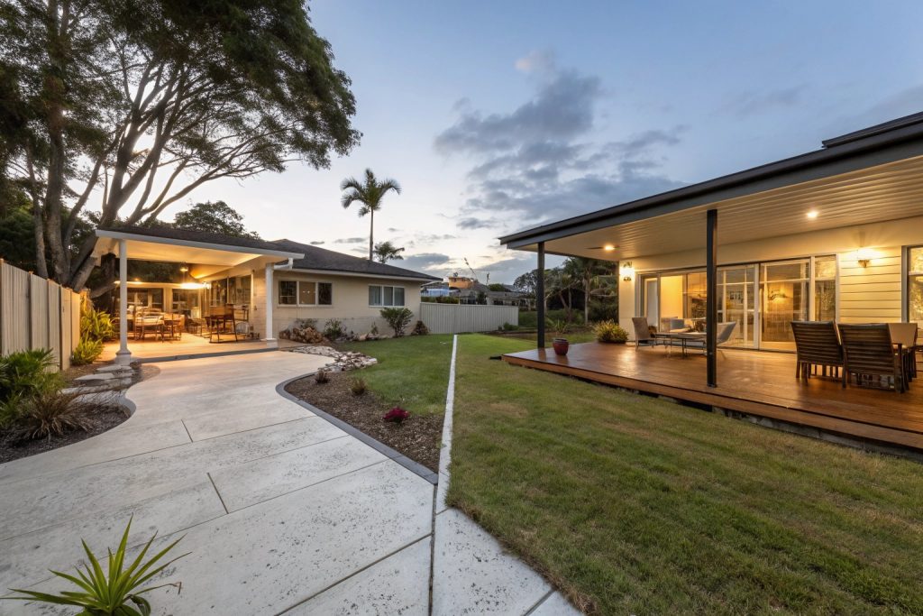 Transformation showing how quality decking increases property value in Burleigh Heads homes